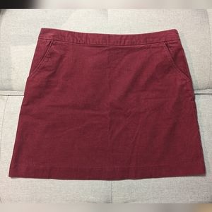 SOLD H&M Maroon Corduroy Mini Skirt Size 8